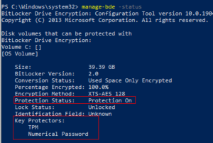 BitLocker state of encrypted, but no Key Protectors and Protection off ...